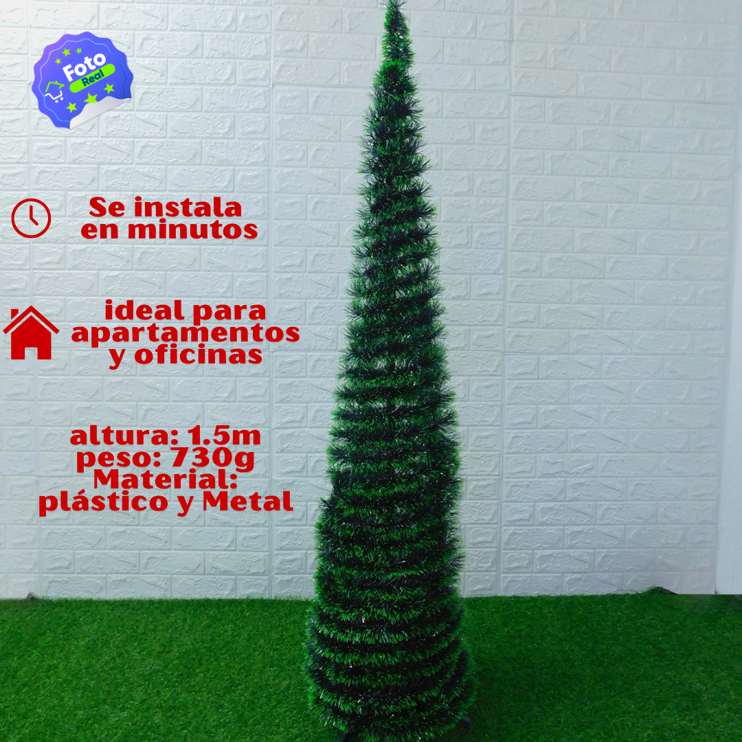 Árbol de Navidad Plegable con Luces LED